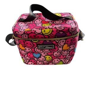 Betsey Johnson Pink and Yellow Smiley insulated lunch box